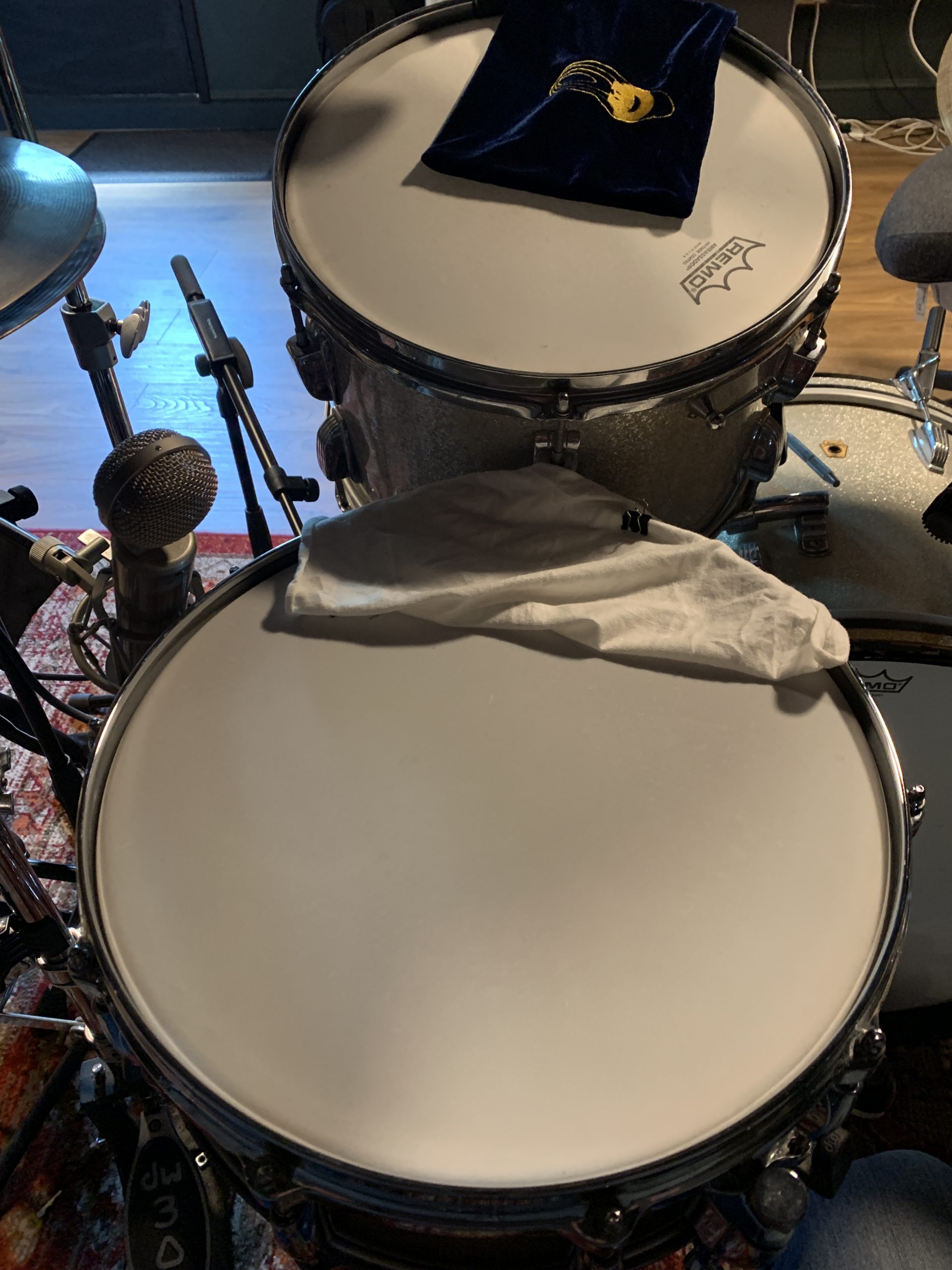 Muffling the tom and snare in the studio Bristol