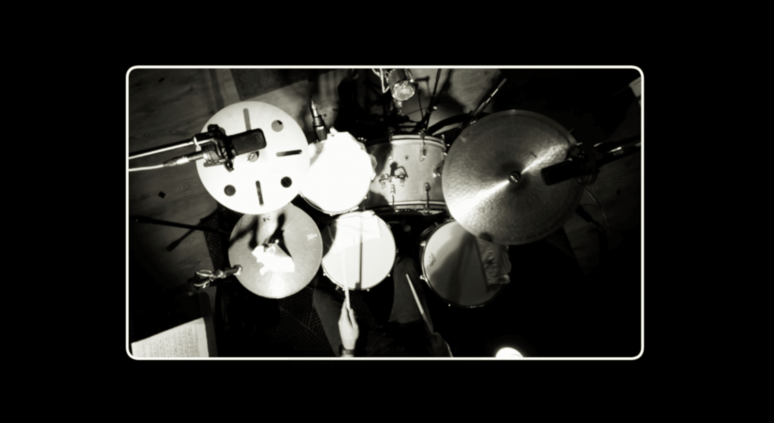 Drum Engineering & Mixing Service Image. Gavin playing drums from above