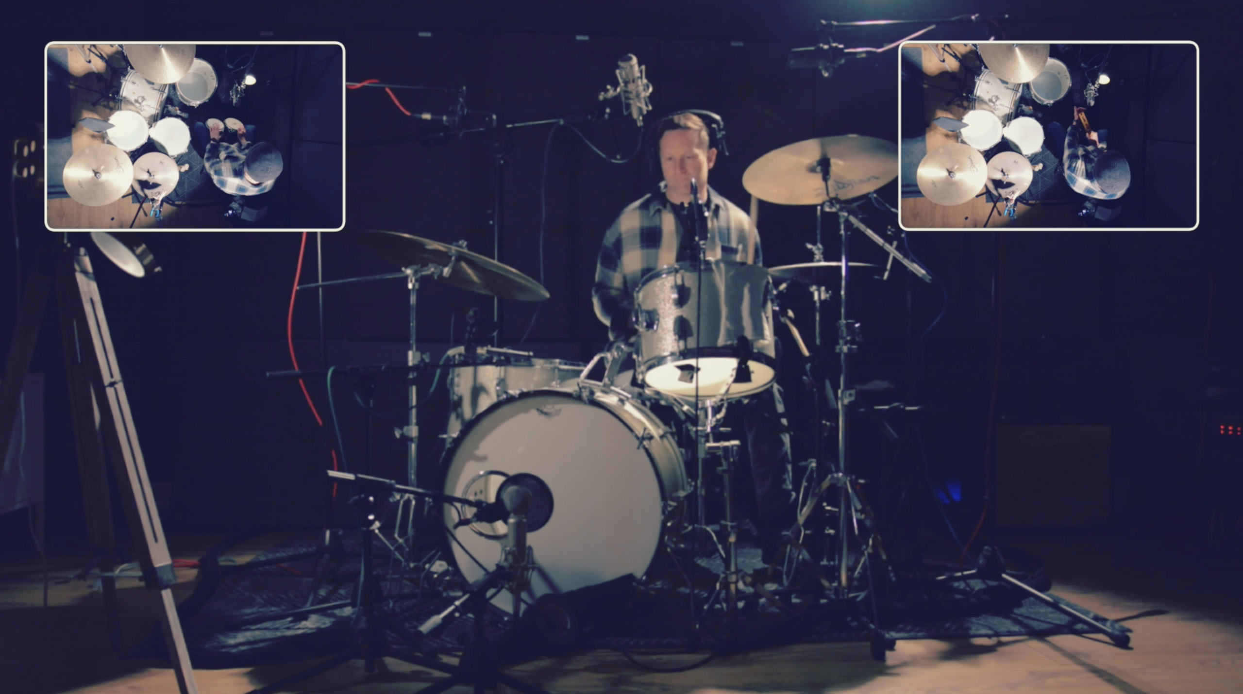 Online session drummer Gavin on another recording session