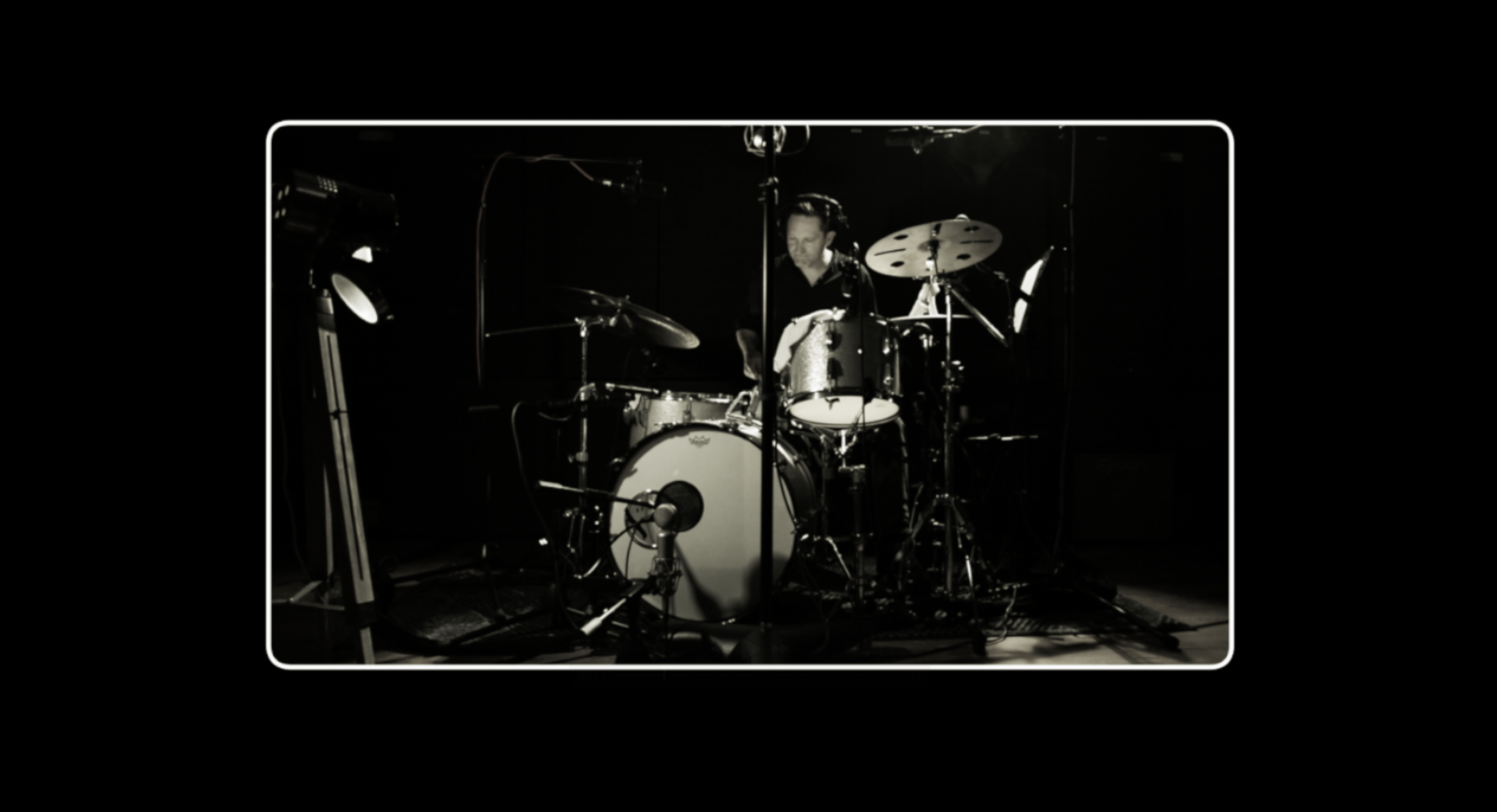 session drummer front of kit shot