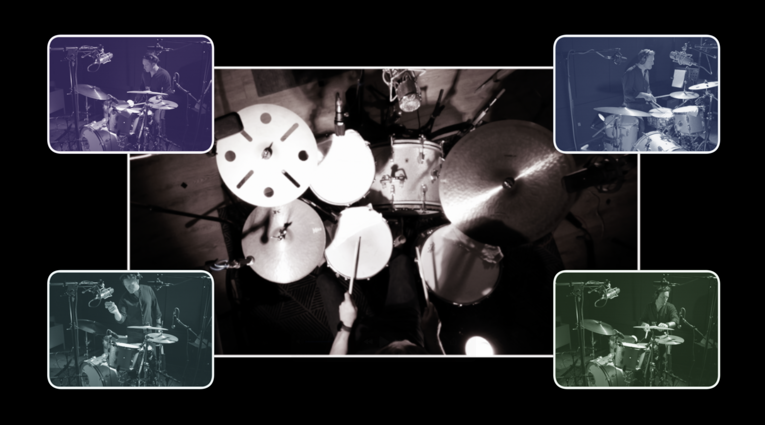 session drummer recording a song in the studio